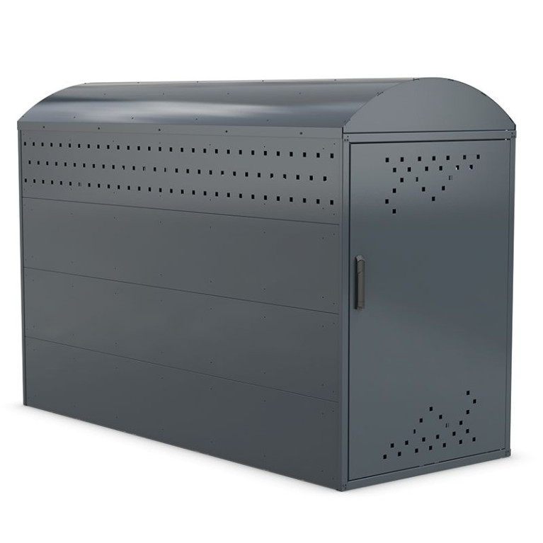 Fietsbox 1 fiets rond dak - RAL 7016