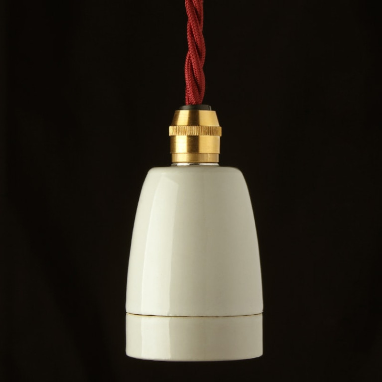 Fitting Keramiek Wit Burton Messing