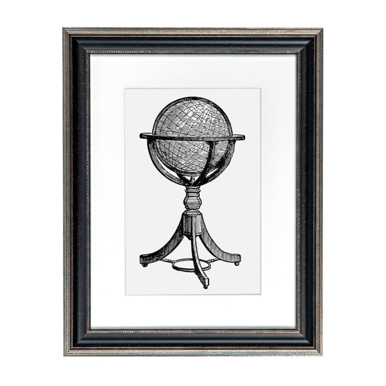 Fotolijst Venice Zwart/Zilver 30x30 cm - Art Print en Passe Partout