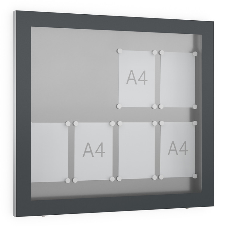 Informatiekast Buiten Draaideur 8x A4 Antracietgrijs