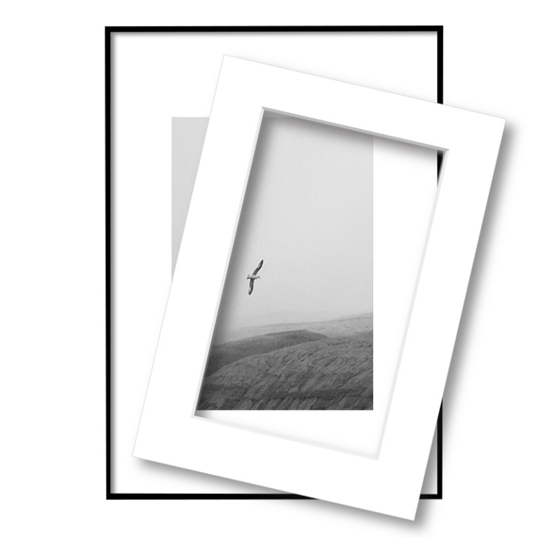Fotolijst met passe partout 40x60cm zwart
