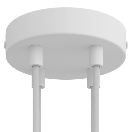 Plafondkap Metaal Mat Wit 4 uitgang met metalen trekontlaster
