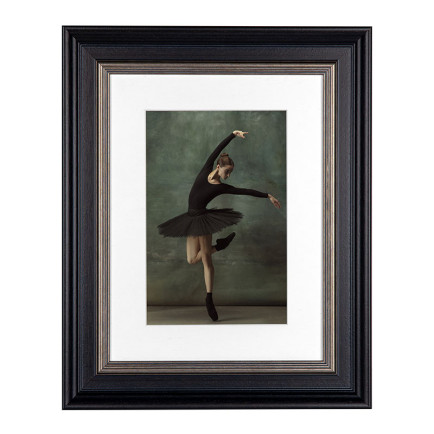 Fotolijst Mozart Zwart/Zilver 30x30 cm - Art Print en Passe Partout
