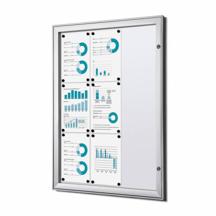 Informatiekast Binnen Whiteboard 9x A4